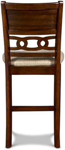 Miniatura 10 de New Classic Furniture Gia - Juego redondo de 5 piezas de altura de mostrador con 1 mesa de comedor y 4 sillas, 42 pulgadas, color cereza