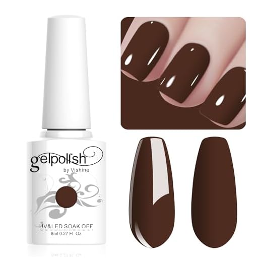 Vishine Gel Nail Polish, 1Pcs 8ml Chocolate Gel Polish Soak Off UV LED Gel Nail Art DIY Gel Nail Manicure for Girls Women #088