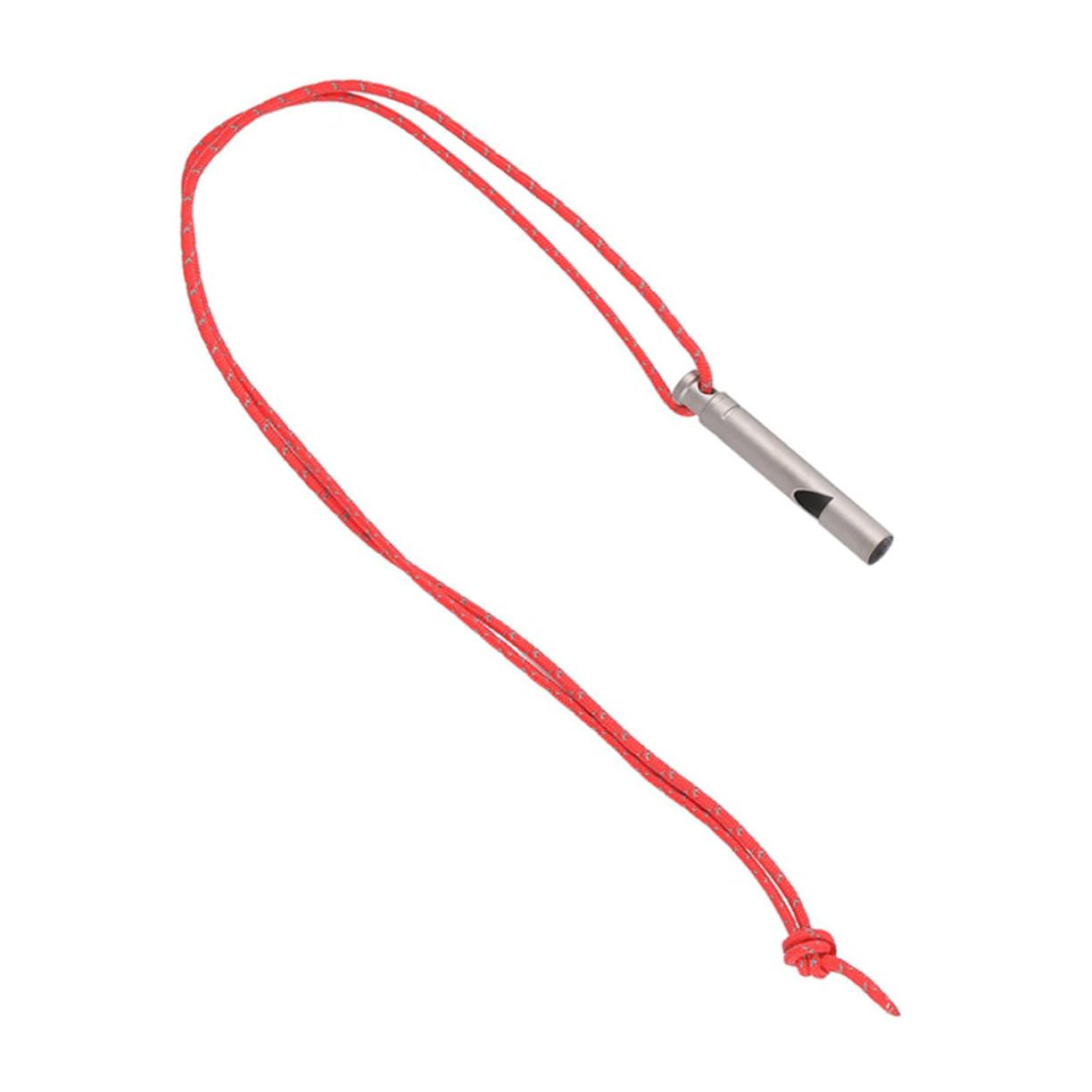 POPETPOP cordón de Silbato Decorativo acollador Fiesta Deportes y Aire Libre Silbato de Emergencia Silbar Light Whistle Rescue Silbato portátil Silbato de Senderismo de Metal Titanio Silver
