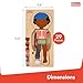 Kidzlane African American Boy Wooden My Body Puzzle for Toddlers - 29 Piece Girls Anatomy Puzzle Kid Play Set - Anatomy for Kids, Skeleton Toys for Kids Ages 3 Plus