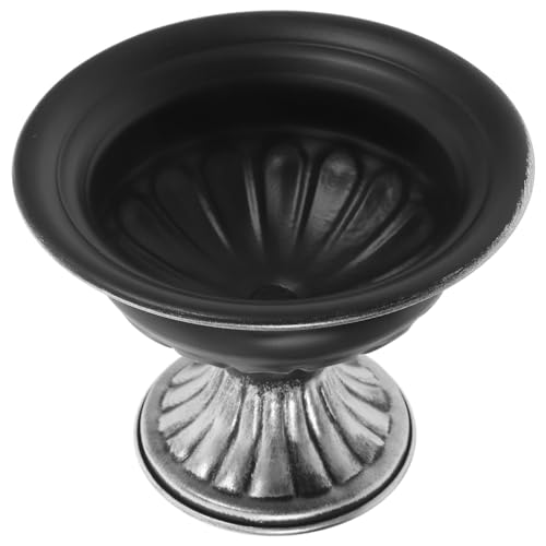 Amosfun Decorative Flowerpot for Front Door Garden Plant Pot Silver Plant Pot for Wedding Decoration