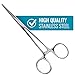 MABIS Kelly Forceps, Medical Forceps, Locking Forceps, Silver, 5.5