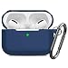 Compatible AirPods Pro Case Cover Silicone Protective Case Skin for Apple Airpod Pro 2019 (Front LED Visible) Navy Blue
