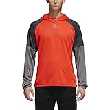 adidas Men's Team Issue Lite Pull Over Hoody, XXL/TTG, Hi-Res Red/Carbon/Grey