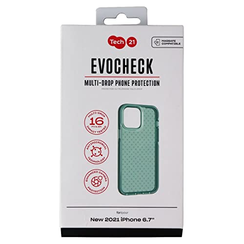 Coque Tech21 Evo Check iPhone 13 Pro Max Vert Sauge : Idéale pour le Quotidien