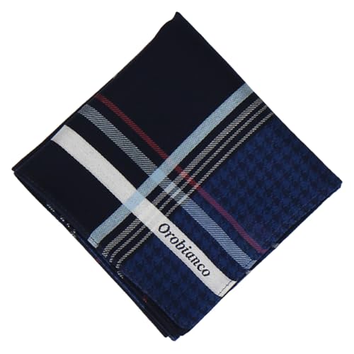 Orobianco(オロビアンコ) ハンカチ メンズ 先染めハンカチ 24406018 メンズ 24406018A ネイビー[A]