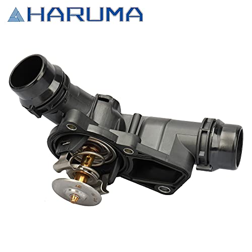 Haruma 11537509227 Engine Coolant Thermostat Housing Assembly 1999-2006 For Bmw 323Ci 323I 325I 325Xi 528I 530I X3 X5 Z3 Z4, Replace 11530139877 #TOP5