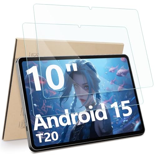 Hianjoo 2 Piezas Protector de Pantalla Compatible con TABWEE T20 10 / T80, T20 Protector de Pantalla Cristal Tablet Salvapantallas Vidrio Templado [9H Dureza Alta Claridad]