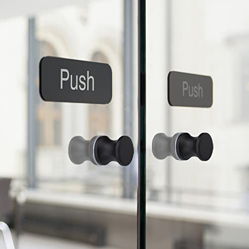EULAPGOE 2 Stück Türknopf,30mm Duschtürknopf aus Edelstahl,Griff Dusche Glastür,Duschtürgriffe Beidseitig,Glastür Griff,M8 Schraube,Geeignet für Bad,Küche und Büro(Schwarz)