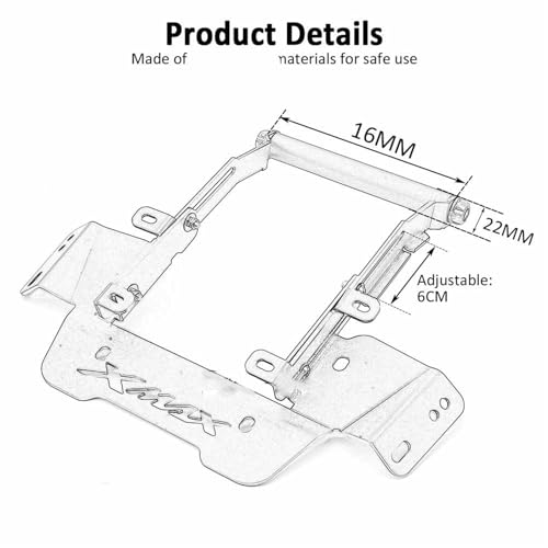 Support de navigation moto Yamaha XMAX300 2023 noir fixe GPS - 5