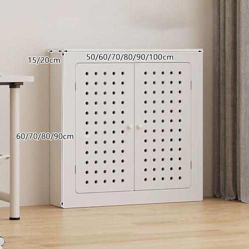 Cubierta para radiador moderna con estante de madera MDF y puerta útil 4