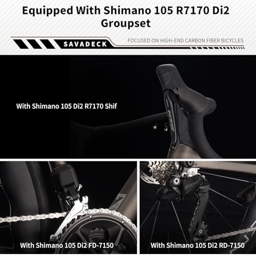 SAVADECK Carbon Road Bike, Lightweight 24-Speed Shifting