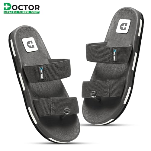 Image of DOCTOR HEALTH SUPER SOFT Tan Slipper for Mens Diabetic & Comfortable || Skid Resistant Flip-Flop & Sliders for Mens
