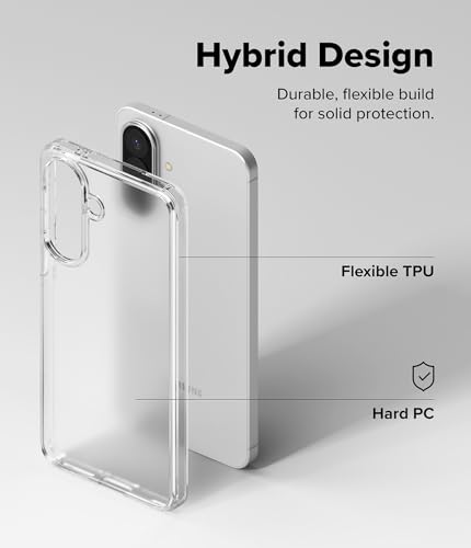Image of Ringke Fusion for Samsung Galaxy A57 [Scratch Resistant Hard Back] Slim Transparent Protective Cover with Shockproof Case Back Cover - Matte Clear
