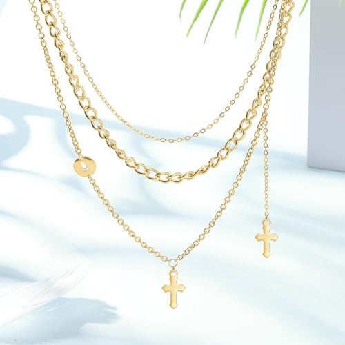 UNICRAFTALE 50pcs 304 Stainless Steel Tiny Cross Charms Gold Plated Pendant Metal Charm DIY Craft Findings Accessory for Necklace Bracelet Earring Jewelry Making - Image 2