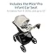 Maxi-COSI Zelia Pro 5-in-1 Travel System with Mico Pro Infant Car Seat, Baby Stroller Combo, Reversible Seat, Large Wheels, Adjustable Handle, Newborn to Toddler, Lightweight, Classic Oat