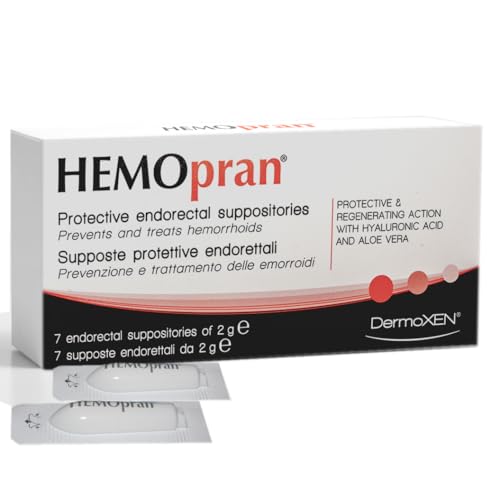 Schutz-Zäpfchen bei Hämorrhoiden | 7-Tage Kur | Mit Hyaluronsäure & Aloe-Extrakt | Lindert Juckreiz Schmerzen & Blutungen | Für Schwangere geeignet | Hämorrhoiden-Zäpfchen | Gegen Analfissuren