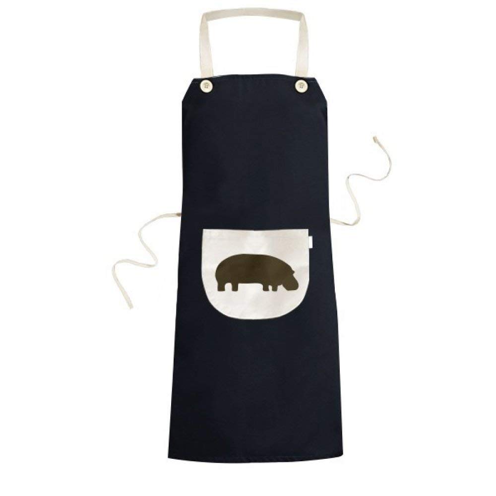 Tabliers bavette hippopotamus noir, le cadeaux de chef idéal pour passionnés