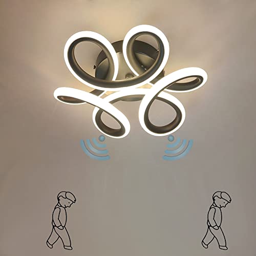 LED Deckenlampe mit Bewegungsmelder Innen 20W 2300LM , Blumensform Design...