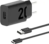 Motorola, Carregador TurboPower 20W, Cabo 1 Metro, Porta USB-A, Cabo USB-C