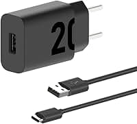 Motorola, Carregador TurboPower 20W, Cabo 1 Metro, Porta USB-A, Cabo USB-C