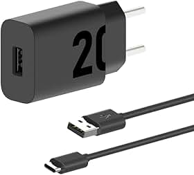 Motorola, Carregador TurboPower 20W, Cabo 1 Metro, Porta USB-A, Cabo USB-C