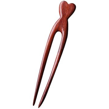 FRCOLOR Wooden Hair Fork 6.1 Inch Vintage French Hairpin U Shape Hair Stick for Daily Updo Thick Accessories