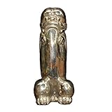 VIGAN Artesanía Estatua Guardia Tallada China Foo Perros León espíritus malvados Estatua de Cabeza de Bestia