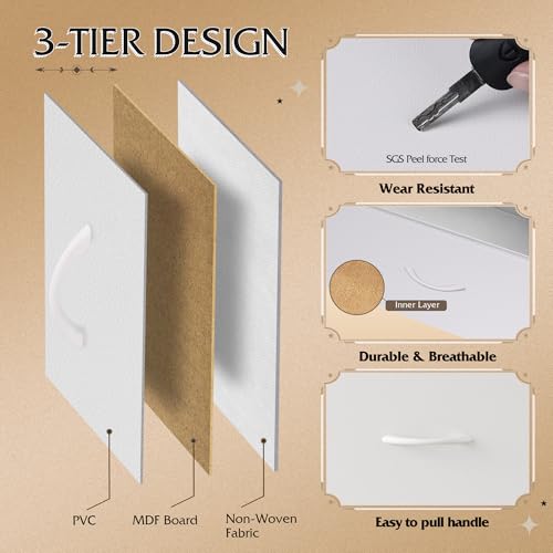 WLIVE White Dresser for Bedroom with 10 Drawers, Chest of Drawers with Side Pockets and Hooks, PU Storage Dresser, Sturdy Metal Frame, Drawers Organizer Unit for Living Room, Hallway, Closet by WLIVE - Image 6
