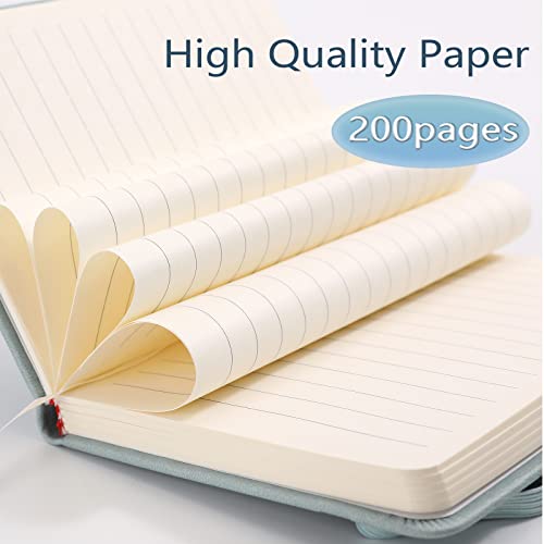 Tiefebene 3 Pack Small Notebook, Pocket Notebook With Lined, Cute Mini Notepads Hardcover, Small Journal Notebook With Pen Holder, Suitable For Men Women Business Travel School Work, 200 Pages, 3 * 80G Paper, A6 (Blue, Green, Pink Color) #TOP3