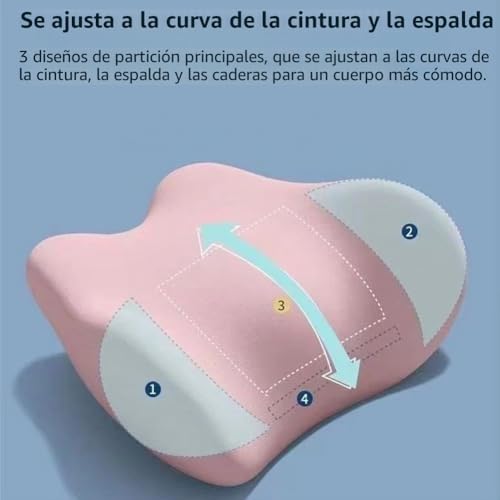 Miniatura 8 de Pulunto Almohada De Apoyo Lumbar Para Aliviar El Dolor De Espalda, Almohada Ergonómica De Espalda Baja Para Dormir, Almohada De Reposo En Cama, Almohada De Cintura De Espuma Viscoelástica, Almohada De