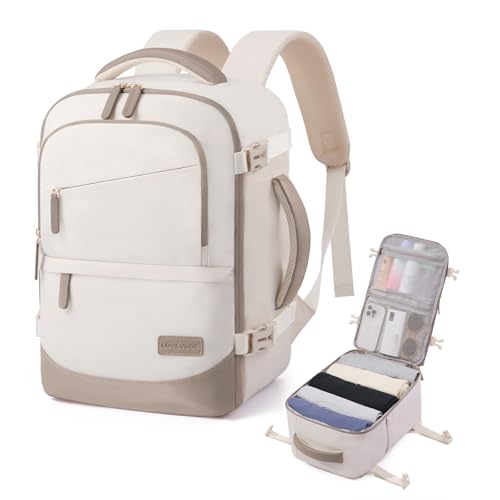 LOVEVOOK Cabin Bags 40x20x25 for Ryanair, Travel Backpack with 3 Front Pockets, Hand Luggage Bag with Dry and Wet Separation, Small Under Seat Carry-on Bag Rucksack for Travelling Airplanes Flight