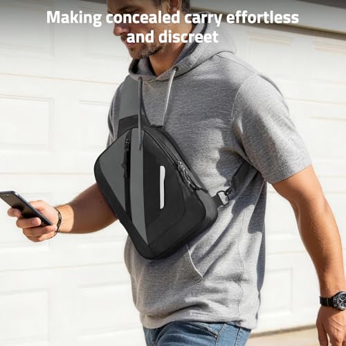 CVLIFE CCW Sling Bag for Men, Tactical EDC Concealed Carry Chest Pack - image 6