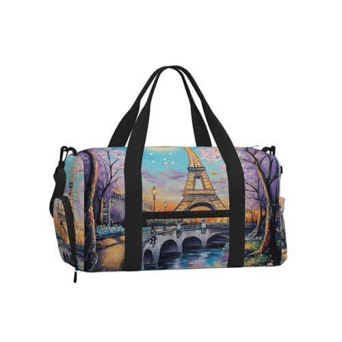 Sac de sport imperméable et léger motif Paris Tour Eiffel