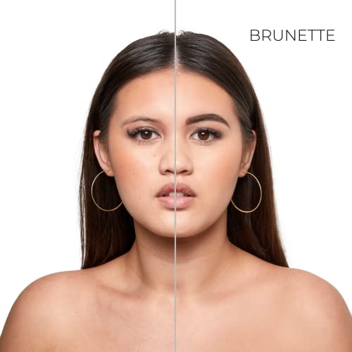 Madluvv Patented 1-Step Eyebrow Stamp Stencil Kit + Rich Lip Nude Pink Lip Kit Bundle (Brunette) #TOP7