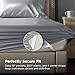 Bedsure Satin Sheets Queen Size - 4 Piece Silky Bedsheets with Elastic Corner Straps and 15 Inches Deep Pocket Fitted Bedsheet,1 Flat Sheet, 2 Satin Pillowcases, Good for Hair &Skin(Queen,Silver Grey)