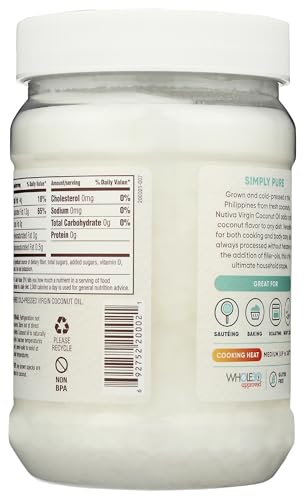 Nutiva Coconut Oil Organic Extra Virgin, 54 Oz