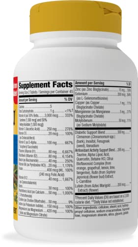 Nature's Way Completia Diabetic Multivitamin, High Potency B-Vitamins. 90 Tablets #TOP5