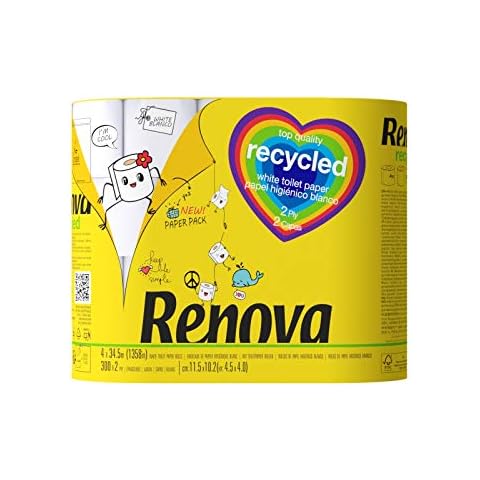 Renova Papel Higiénico 100% Reciclado Envuelto en Papel - 4 rollos dobles Cover