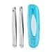 Eyebrow Tweezers(2 Packs) DTOETKD Professional Stainless Steel Precision Flat Tweezer Slant Tweezer