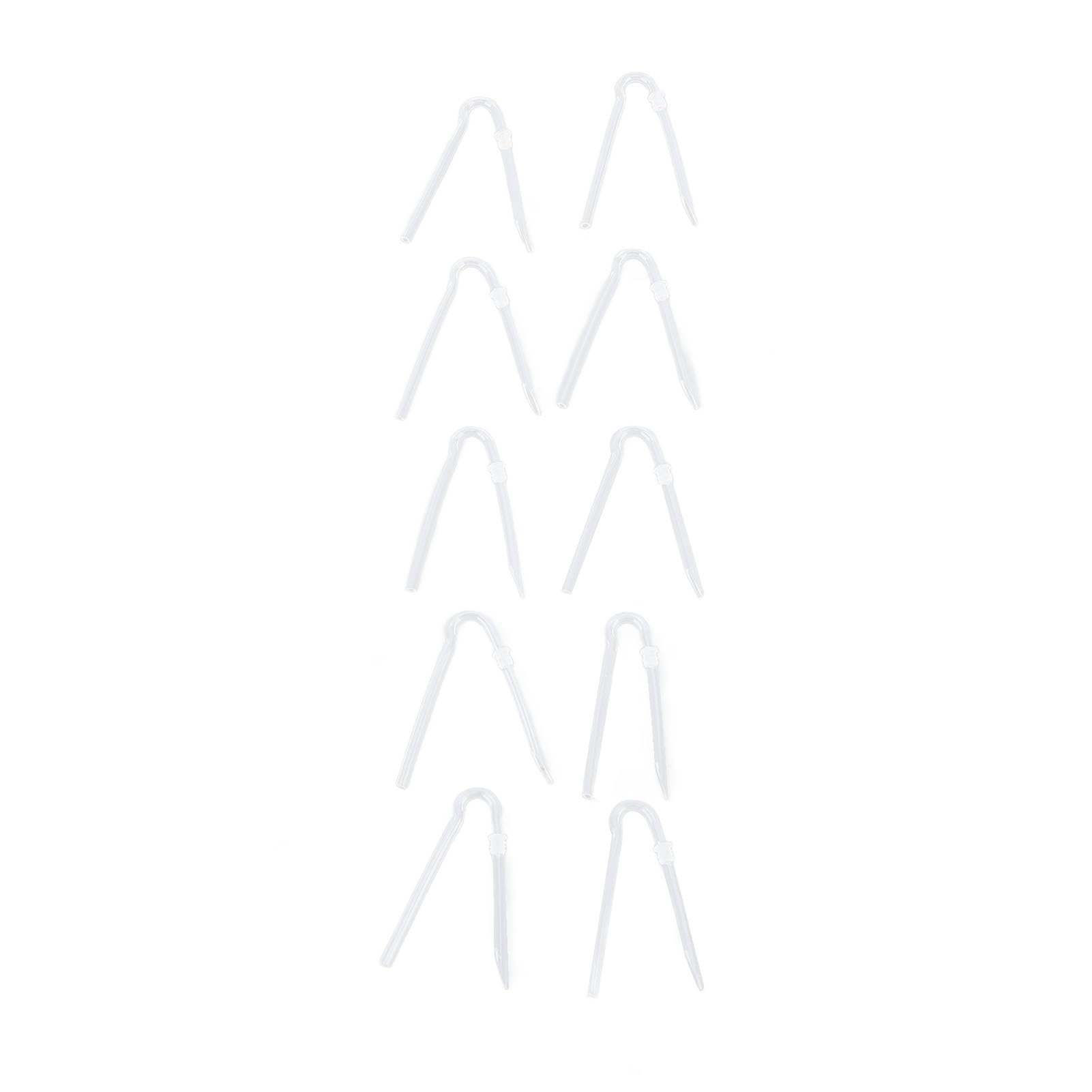 10pcs Type R BTE Earmold Replacement Preformed R Shape Sound Aid Tubes with Tube Lock 3.6 X 2mm