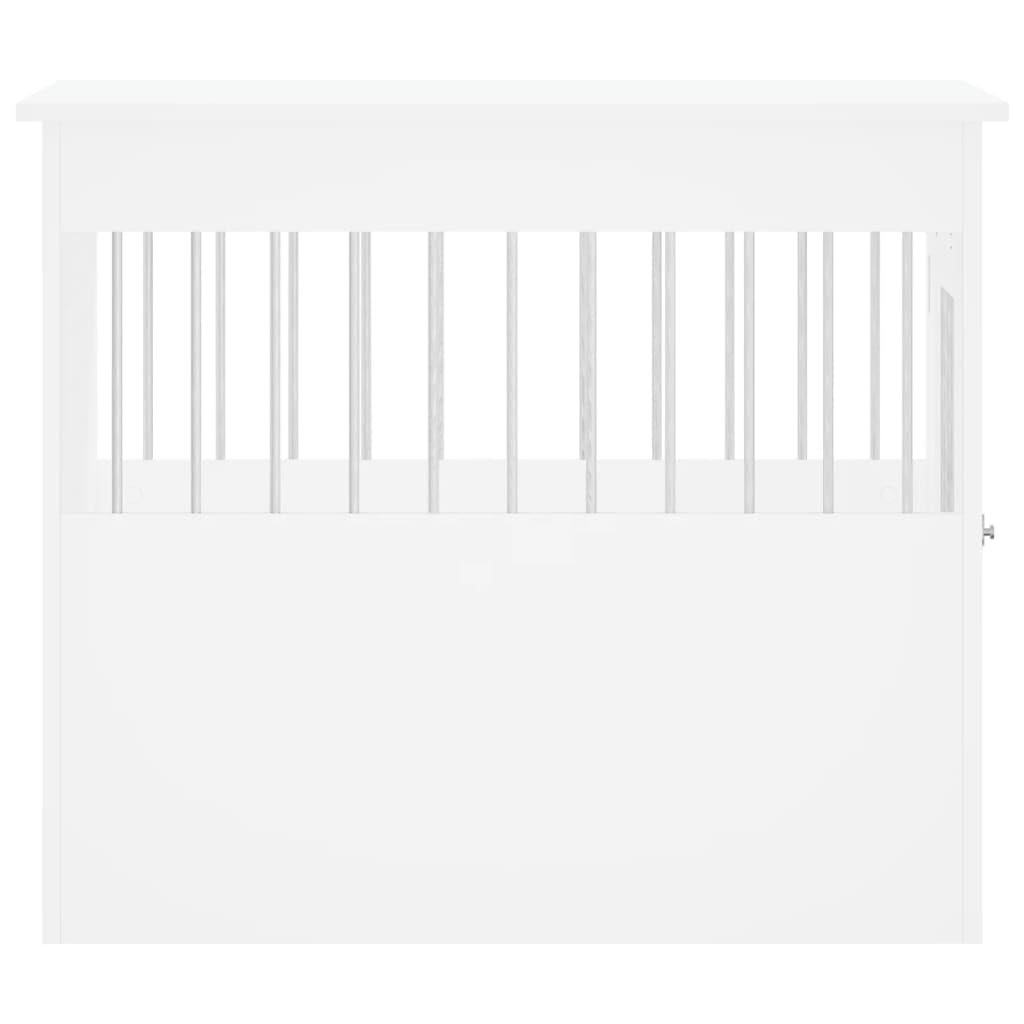 Générique Meuble de Cage pour Chien Blanc en Bois d'Ingénierie 55x80x68 cm, Articles pour Animaux de Compagnie, Accessoires, Niche 28.04 kg, 838323