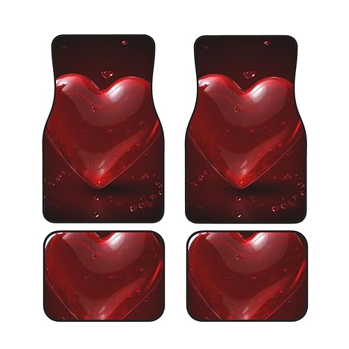 Tapis de voiture en cœur universel pour sol de SUV, camion et camionnette pour femme