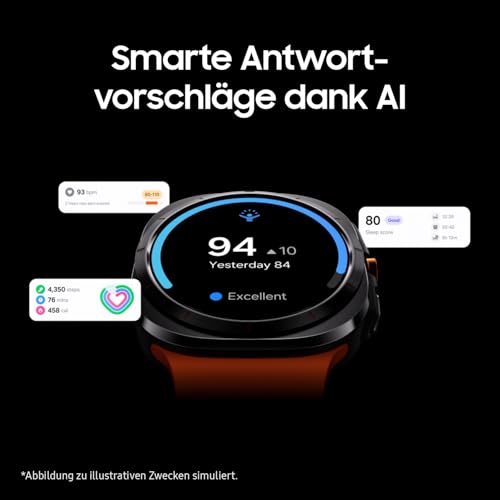 Samsung Galaxy Watch Ultra (2025) Smartwatch mit Galaxy AI, Fitness-Uhr, Marine Band, Titan-Gehäuse, Schnellbutton, Dual-GPS, 64 GB Speicher, 47 mm, LTE, Titanium Silver, 3 Jahre Herstellergarantie 4