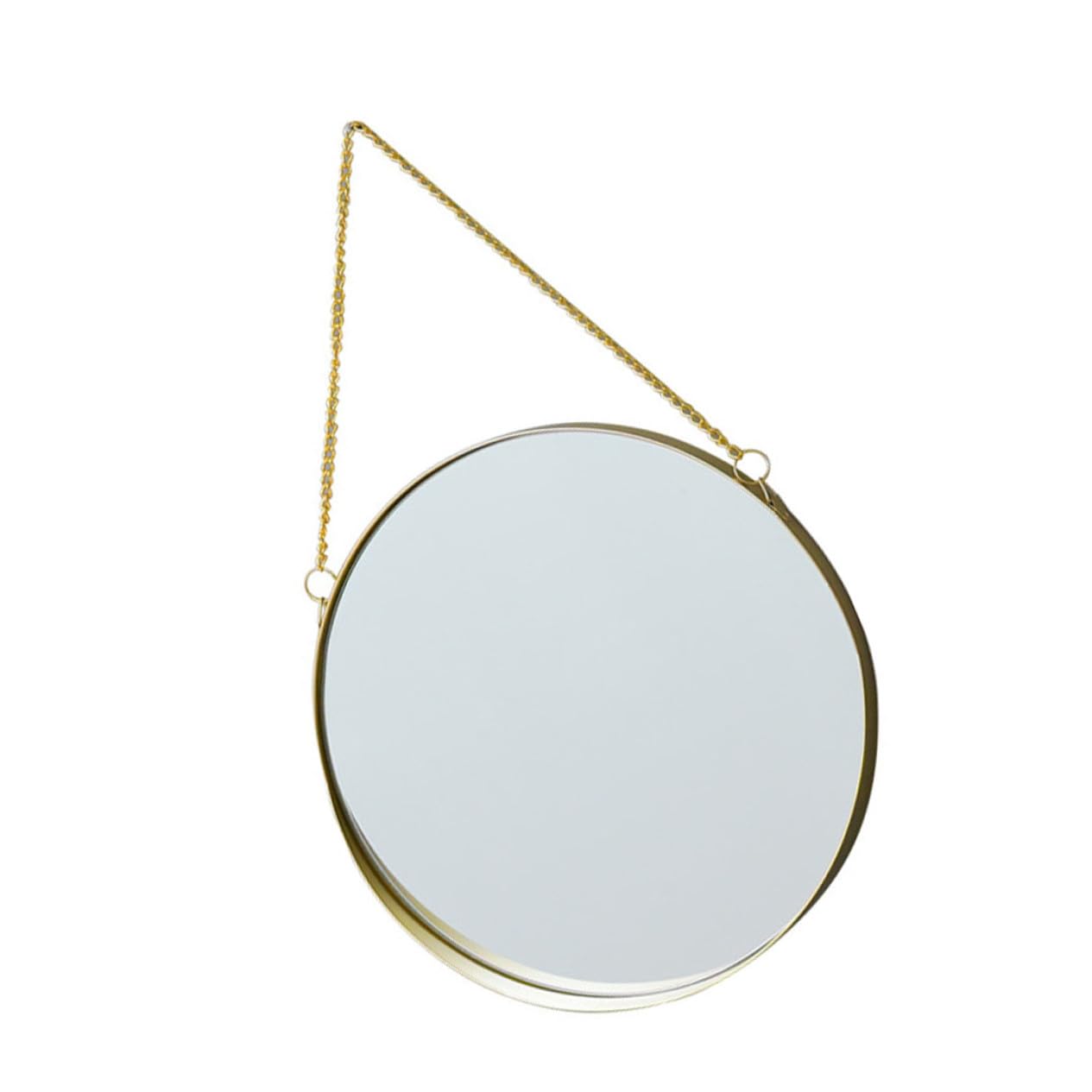 Miroir rond doré incassable et sans perçage pour dressing chic