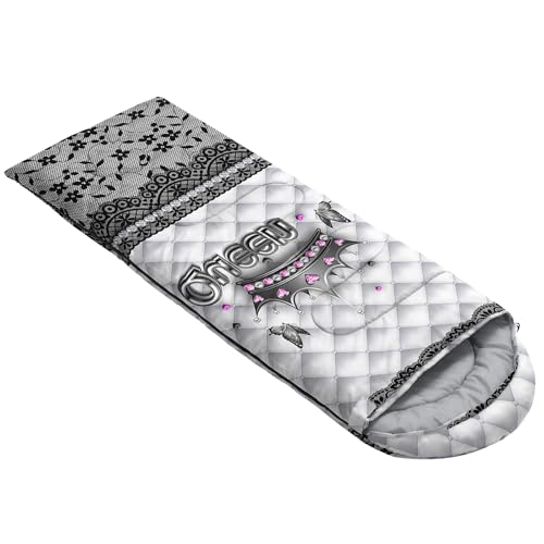 Image of QOOMO Ball Flower Camping Sleeping Bags,3 Season Warm & Cool Weather,Lightweight,Waterproof Sleeping Bags for Adults & Kids,Traveling,and Outdoors,Camping Gear Equipment