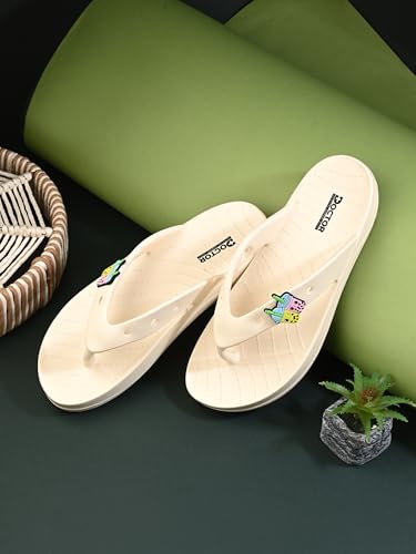 Image of DOCTOR HEALTH SUPER SOFT Ultra Soft Cushion Footbed Women Slipper | Comfortable Light Weight With Waterproof Slippers |Adult Flip Flops Mild Acupressure | Everyday Wear