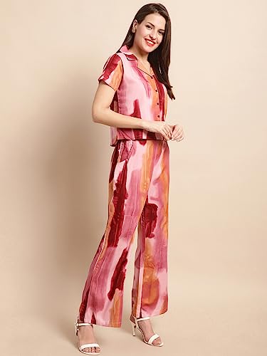 Image of Claura Black Rayon Co-ords Set for Women /Cord Set for Women