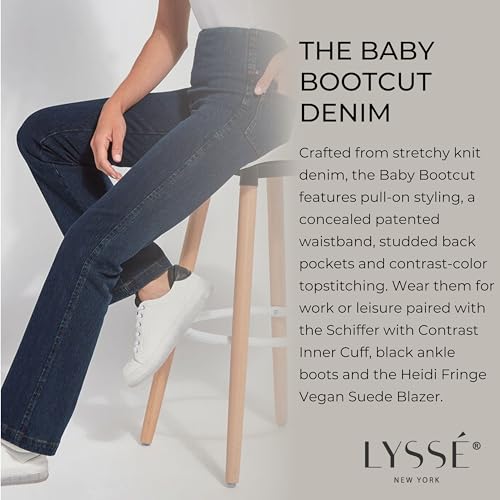 Lyssé Denim Baby Bootcut Slim fit Jeans for Women – High Waisted Pull-On Pants with Tummy Control, Stretch Cotton Blend by Lyssé - Used condition - Image 5