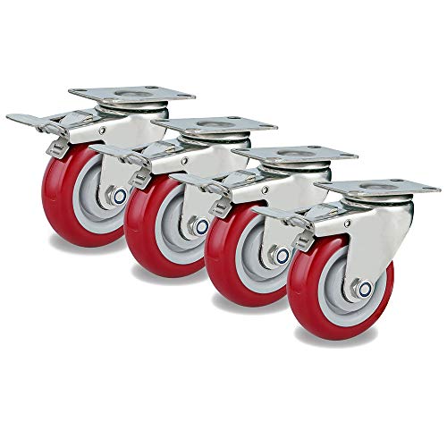 Roulettes avec freins muettes et sans rouille pour un usage intensif